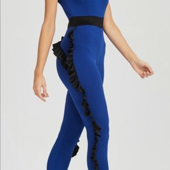 NWT Royal Blue Ruffled Jumpsuit - Picture 2 of 4